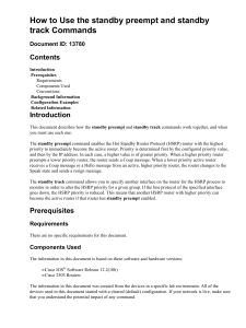 HSRP Standby Preempt & Track Configuration Guide