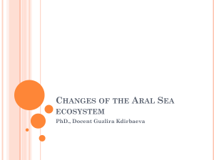 Changes of the Aral Sea ecosystem