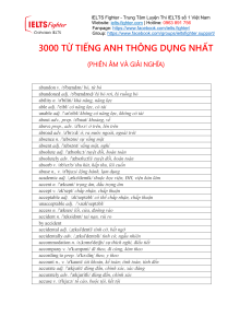 3000 TỪ TIẾNG ANH THÔNG DỤNG NHẤT-IELTS FIGHTER