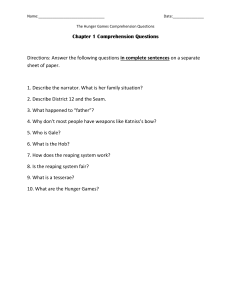 Hunger Games Comprehension Questions