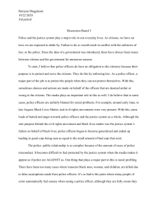 Essay about Police-Public Relationships