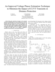 An Improved Voltage Phasor Estimation Technique to Minimize the Impact of CCVT Transients in Distance Protection