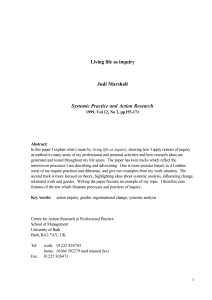 02 - Marshall J. 1999 Living Life as Inquiry