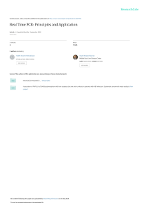 Real Time PCR Principles and Application