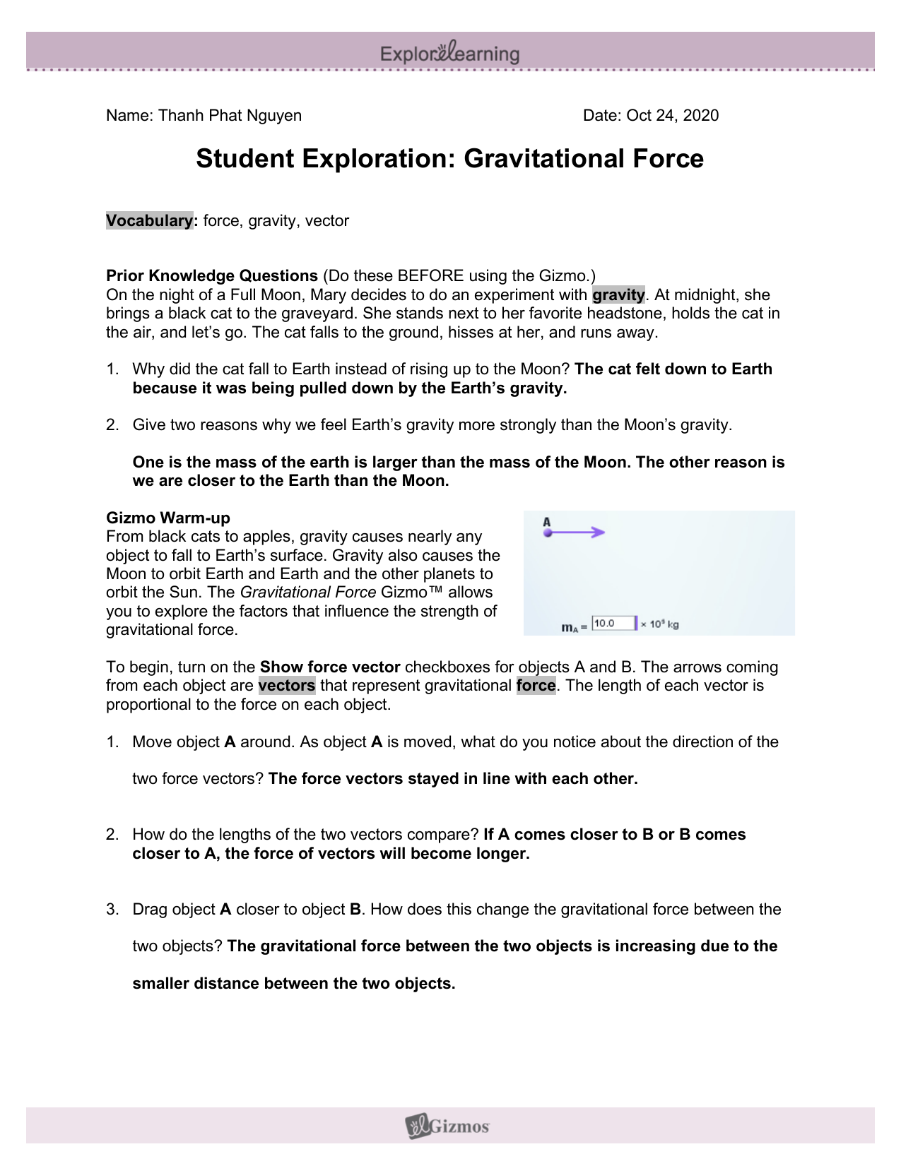 Gravitationalforcese