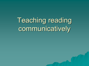 teaching reading communicatively