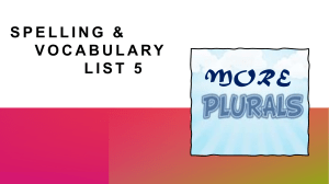 Spelling and Vocabulary Lists 5-7