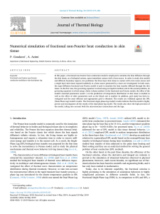 Numerical simulation of fractional non-Fourier heat conduction in skin