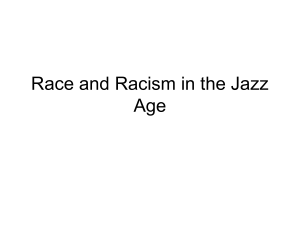 Race and Racism in the Jazz Age
