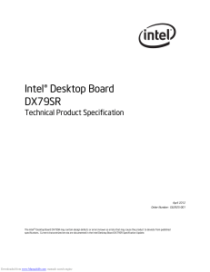  Intel Desktop Board dx79sr Technical Product Specification