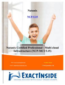 Valid [2020 New]Nutanix NCA-5.15 Exam Dumps PDF