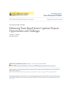 Enhancing Senior Capstone Projects: Opportunities & Challenges