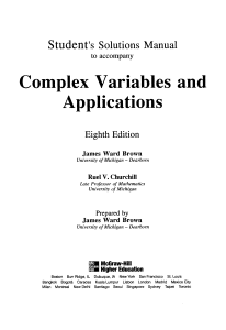 Brown J.W. and Churchill R.V. - Student Solutions Manual to Accompany Complex Variables and Application-8th edition (, McGraw-Hill) - libgen.lc