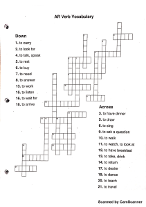 -AR verb crossword