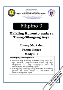 FILIPINO-7 Q1-MODYUL 1