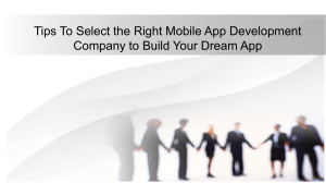 Selecting the Right Mobile App Development Company to Build Your Dream App