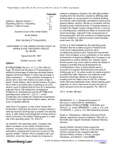 South Dakota v. Dole  483 U.S