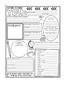 Back to school questionnaire pdf