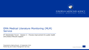 EMA Medical Literature Monitoring (MLM) Service