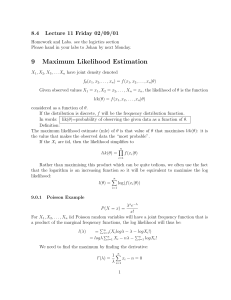Maximum Likelihood Estimation lecture