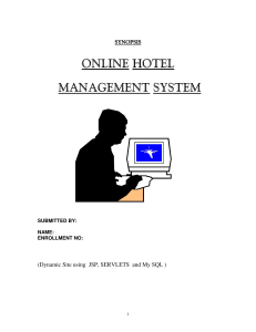 online hotel management system synopsis