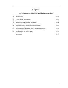 thin film formation point