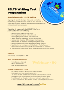 IELTS Writing Test Preparation - Specialization Session