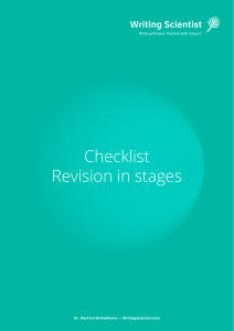 Revision Checklist