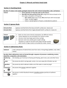 Chapter 2 Study Guide Minerals