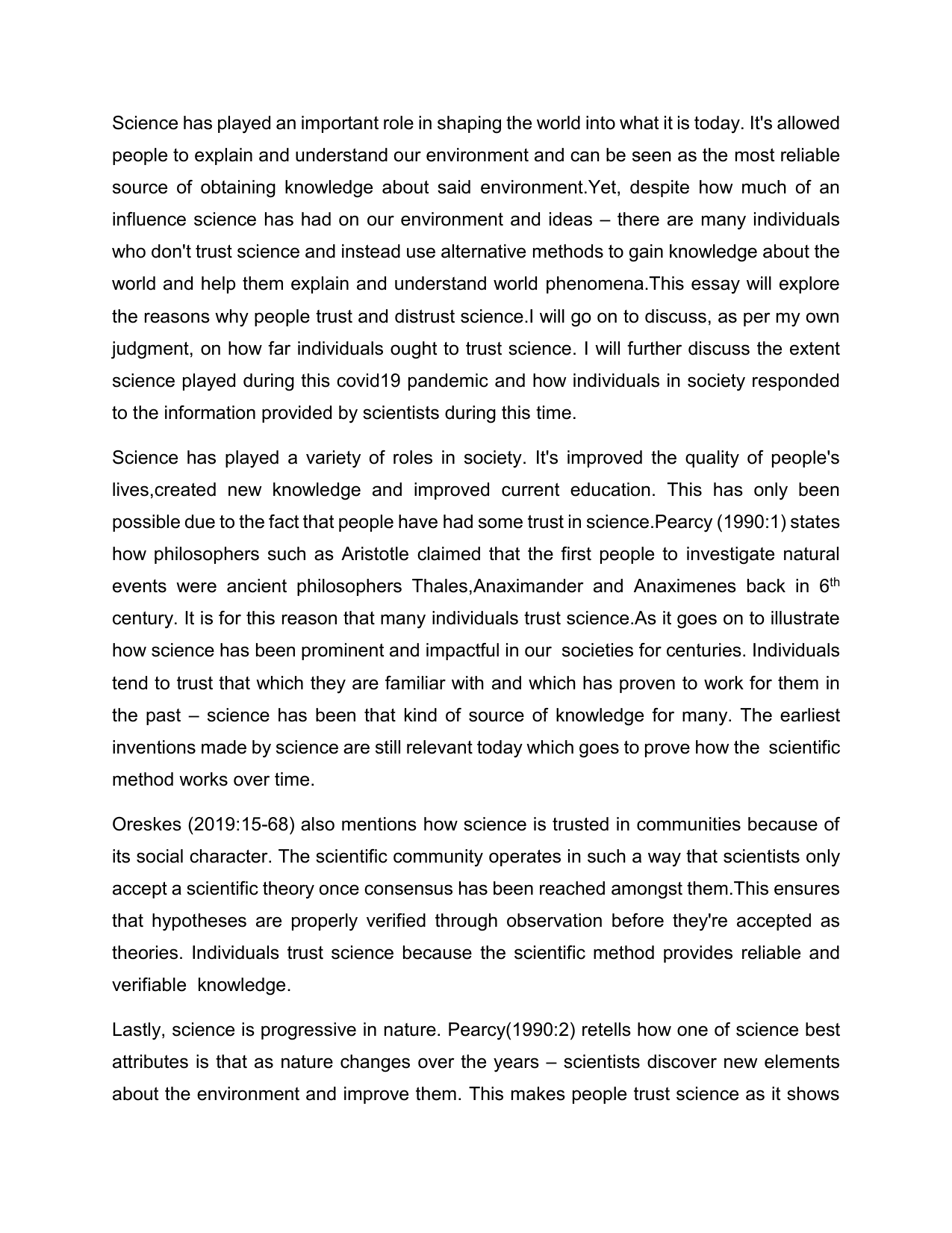 essay writing about modern science