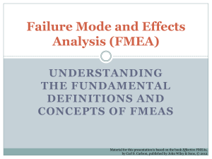 Failure Mode and Effects Analysis  FMEA  for publication