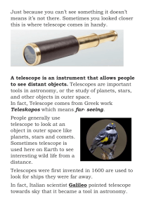 Basics of Telescope 