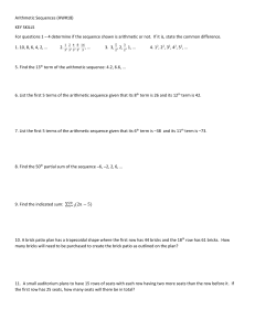  Arithmetic Sequences Worksheet