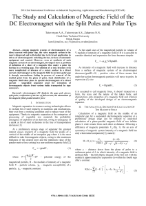 The study and calculation of magnetic field of the DC electromagnet with the split poles and polar tips tatevosyan2016