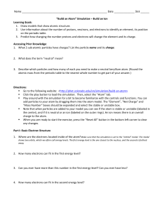 Building An Atom - Build an Ion