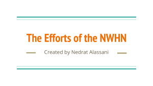 The Efforts of the NWHN (1)