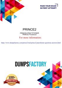 Download Valid PRINCE2 PRINCE2-Practitioner Dumps PDF - DumpsFactory