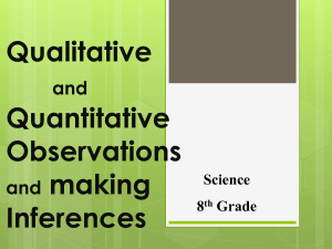 quantitative and qualitative observations