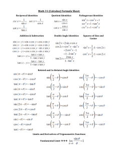 math 31 formula sheet  2 