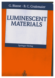Blasse Luminescent Materials (Springer-Ve