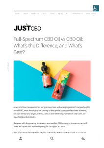 Full-Spectrum CBD Oil vs CBD Oil: What’s the Difference, and What’s Best?