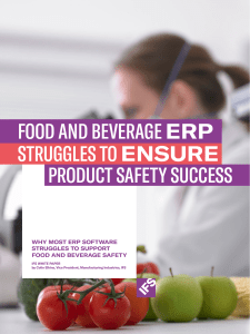 Manufacturing Food Safety White Paper