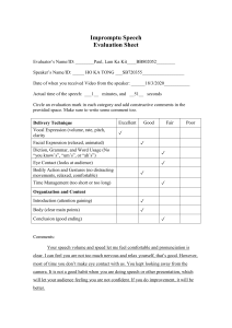 Impromptu Speech Evaluation sheet 2020