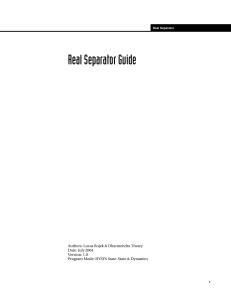 Real Separator Guide