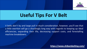 Useful Tips For V Belt