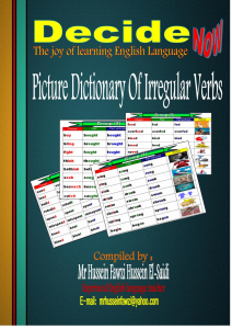 picture dictionary od irregular verbs