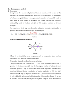 2.  reactions in organometallic chemistry