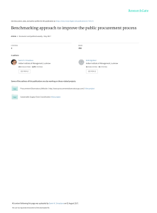 Benchmarking approach to improve the public procurement process