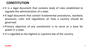 GNS 111 - CONSTITUTION