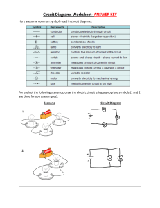 Circuit Diagrams Worksheet- answer key